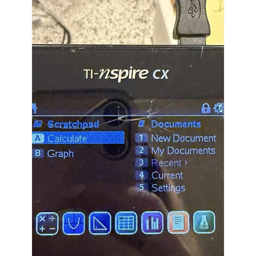 Texas Instruments TI-Nspire CX Graphing Calculator w/Cord ,no Cover, See Pics*
